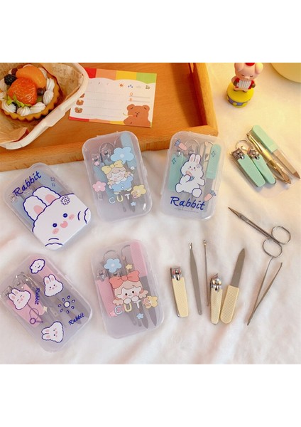 Adet/takım Taşınabilir Tırnak Makası Seti Çok Fonksiyonlu Ev Kız Sevimli Karikatür Manikür Aracı Taşınabilir Eğik Tırnak Makası (Yurt Dışından) fırsatları