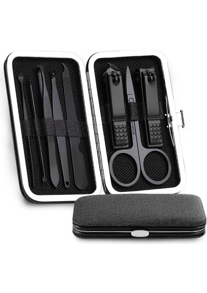 Pcs Tırnak Makası Seti Siyah Pembe Paslanmaz Çelik Yüksek Sertlik Eğrisi Kenar Tırnak Kesici Makas Cımbız Manikür Pedikür Araçları (Yurt Dışından)