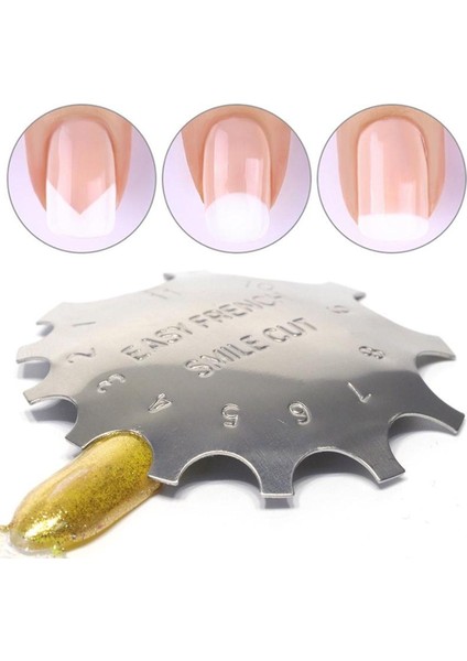 1pc Fransız Kesim Tırnak Stencil Kesici Giyotin Clipper Çok Boyutlu Dosyalar Poli Ipuçları Jel Manikür Aracı (Yurt Dışından)