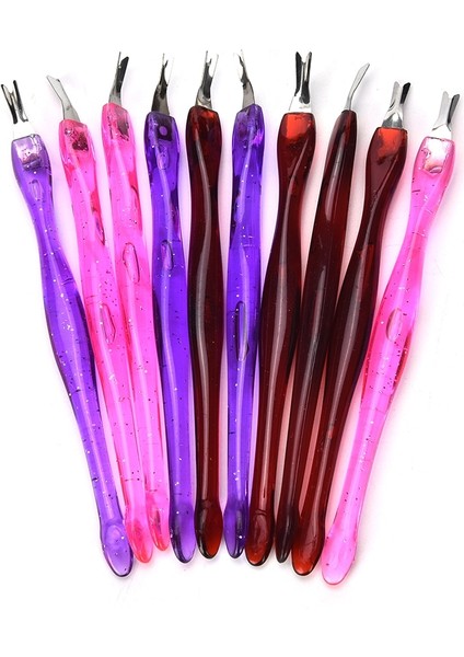 10 Adet Manikür Itici Ayak Düzeltici Dosya Soyma Bıçağı Ölü Cilt Çatal Tırnak Eti Çıkarıcı Rastgele Kozmetik Tırnak Sanat Pedikür (Yurt Dışından) fiyatları