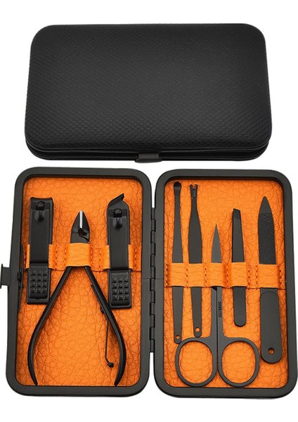 Tırnak Makası Seti 7/8/9 Adet Ayak Tırnaklarını Pense Kesiciler Ölü Cilt Kir Sökücü Pedikür Bakımı Tırnak Törpüsü Tooltool ile Kılıf (Yurt Dışından)