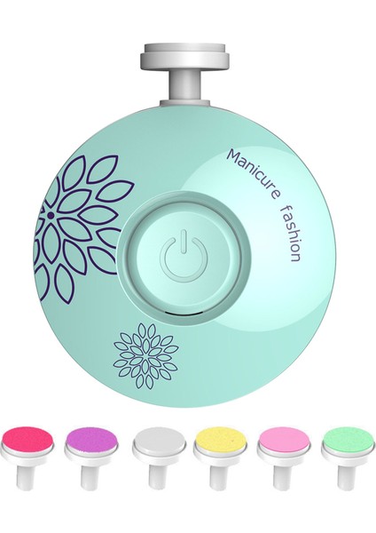 Bebek Tırnak Giyotin Elektrikli Tırnak Parlatıcı Manikür Seti 6 Değiştirilebilir Taşlama Kafası Tırnak Makası Manikür Seti Trim Lehçe (Yurt Dışından)
