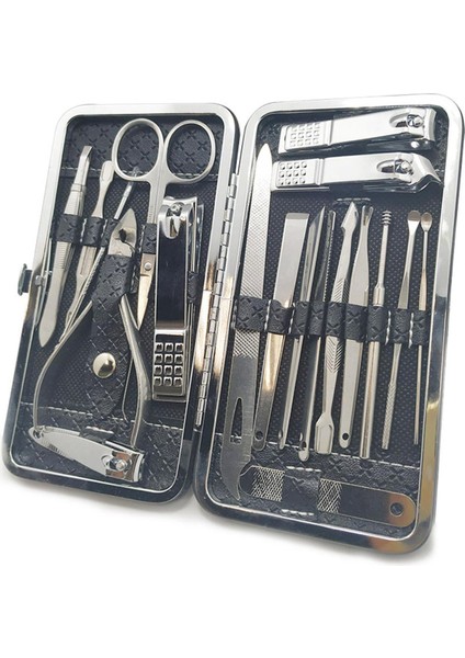 16/19 Adet/takım Tırnak Makası Kahverengi Gri Paslanmaz Çelik Kartal Kanca Kulak Kaşık Taşınabilir Makası Pedikür Aracı Manikür Uygulaması (Yurt Dışından)