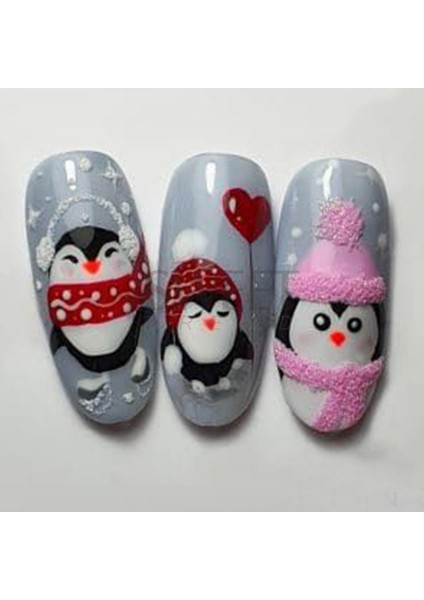 Kırmızı Noel Baba Nail Art Dekorasyon Çıkartması 2022 Benzersiz Çivi Penguen Kar Tanesi Kış Yeni Yıl 3D Kaydırıcılar Manikür Dekor SAF889 (Yurt Dışından) modelleri