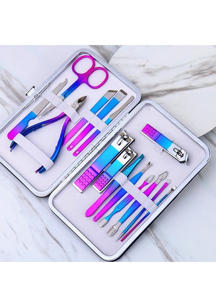 7-12 Adet Renkli Manikür Kesiciler Tırnak Makası Seti Ev Paslanmaz Çelik Kulak Kaşık Tırnak Makası Pedikür Tırnak Makası Aracı (Yurt Dışından)
