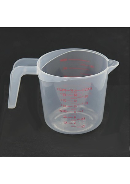 Quanbu 500ML Ev Laboratuvarı Ölçüm Sürahisi Sürahi Plastik Saplı Dökme Borulu Konteyner (Yurt Dışından)