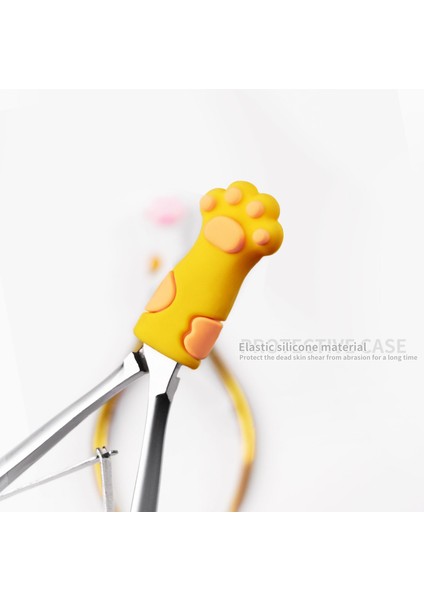 Silikon Kedi Paw Koruyucu Kapak Tırnak Eti Tırnak Makası Clipper Pençe Anti-Sonbahar Kapak Çivi Sanat Cımbız Ölü Cilt Makas Kılıfı (Yurt Dışından)