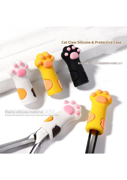 Silikon Kedi Paw Koruyucu Kapak Tırnak Eti Tırnak Makası Clipper Pençe Anti-Sonbahar Kapak Çivi Sanat Cımbız Ölü Cilt Makas Kılıfı (Yurt Dışından) fiyatları