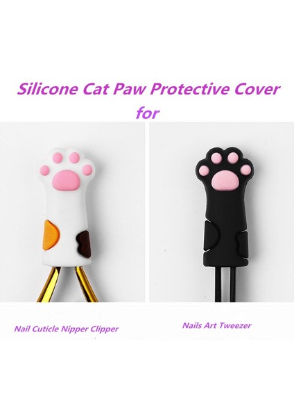 Silikon Kedi Paw Koruyucu Kapak Tırnak Eti Tırnak Makası Clipper Pençe Anti-Sonbahar Kapak Çivi Sanat Cımbız Ölü Cilt Makas Kılıfı (Yurt Dışından) modelleri