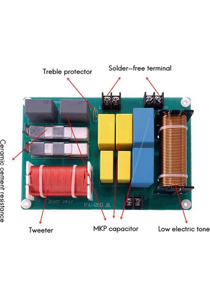 800W Tweeter Woofer Hoparlör 2 Yollu Geçiş 2800Hz PA-280 Bölücü (Yurt Dışından)