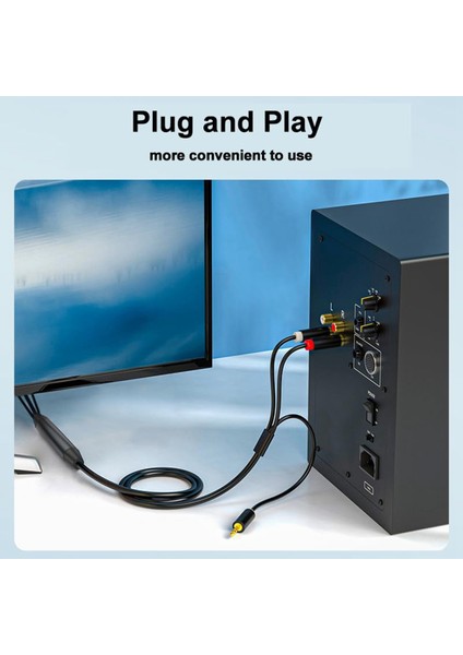 Xbox/ps5/tv Için Spdıf/optik ve Koaksiyel - Analog Sol/sağ Rca Ses Kablosu (Yurt Dışından)