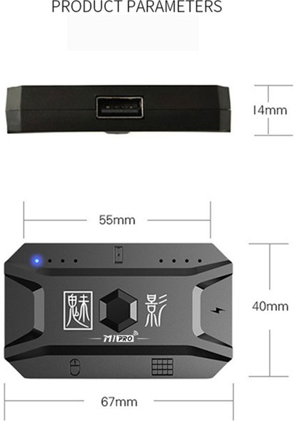 Android Adaptörü Için 4x Gamepad Pubg Mobil Denetleyici Dönüştürücü (Yurt Dışından)