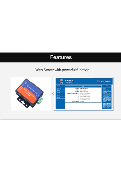 Modbus Seri Bağlantı Noktası RS485 - Ethernet Dönüştürücü Sunucusu (Yurt Dışından)