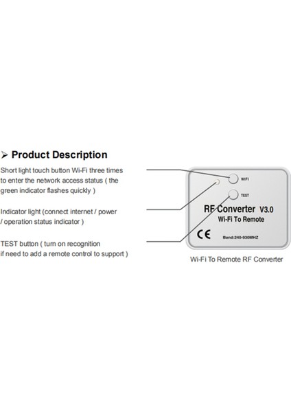 Ev Için Uzaktan Kumanda 240-930MHZ Yerine 2x Wifi - Rf Dönüştürücü (Yurt Dışından)