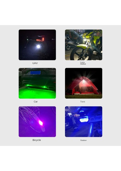 Paket Parlaklık Kablosuz LED Flaş Işığı, 7 Renk USB Şarj Edilebilir (Yurt Dışından)