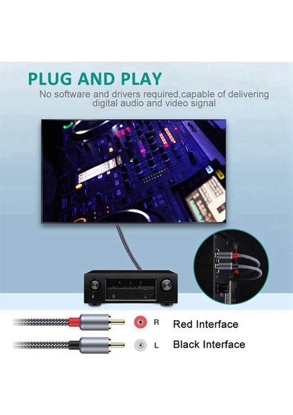 Rca Stereo Kablo, 2rca Erkek - 2rca Erkek Stereo Ses Kablosu (Yurt Dışından)