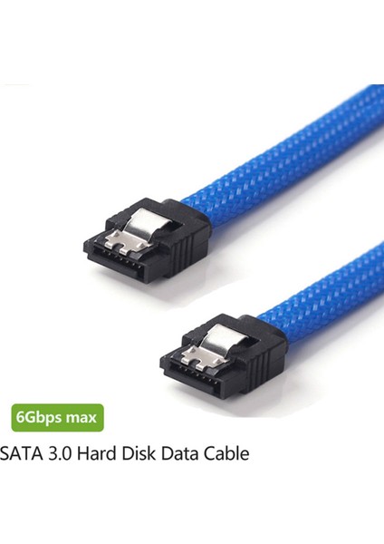 50CM Sata 3.0 Iıı Sata3 7pin Veri Kablosu 6 Gb/s SSD Kabloları(Siyah) (Yurt Dışından)