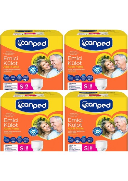Emici Külot Küçük (S) 36 Adet Hasta Bezi 50-90 cm