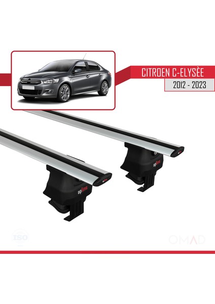Citroen C-Elysee 2012-2023 Arası ile Uyumlu Ace-4 Ara Atkı Tavan Barı Gri