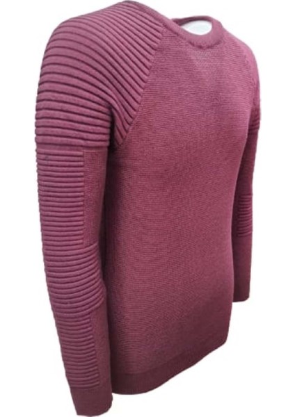 C3733 Erkek Basic Triko Bisiklet Yaka Ince Kazak - C3733 - Bordo - ST00808-BORDO-XXL fiyatları