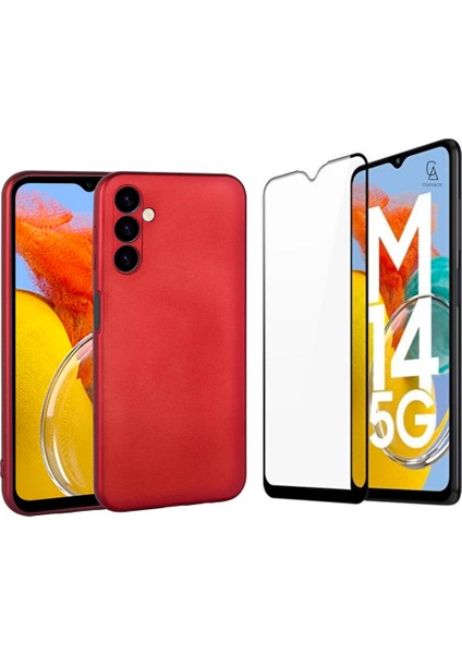 Samsung Galaxy M14 5g ile Uyumlu Telefon Kılıfı ve 5d Tam Kaplayan Cam Ekran Koruyucu