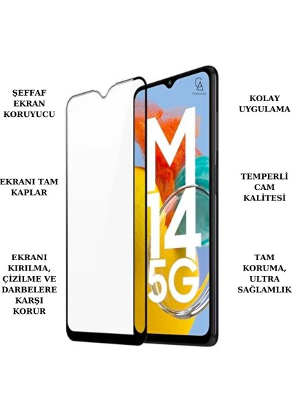 Samsung Galaxy M14 5g ile Uyumlu Telefon Kılıfı ve 5d Tam Kaplayan Cam Ekran Koruyucu fiyatları