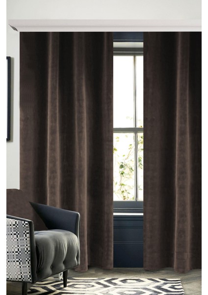 Harmony Fon Perde 140X260 Kahve