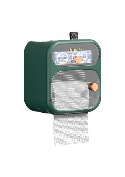 Tuvalet Doku Tutucu, Yumruksuz Su Geçirmez Tuvalet Kağıdı Kutusu, Duvara Monte Tuvalet Kağıdı Rafı, Çift Katmanlı Doku Kutusu (Yurt Dışından)
