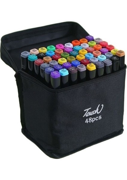 Factory 48 Renk Çocuk Markör Seti Yağ Bazlı Çift Uçlu Suluboya Kalemleri (Yurt Dışından)
