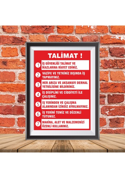 Isg Talimatı Utarıikaz Tabelası