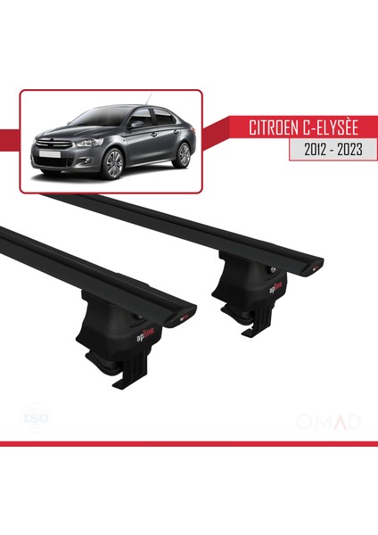 Citroen C-Elysee 2012-2023 Arası ile Uyumlu Ace-4 Ara Atkı Tavan Barı Siyah