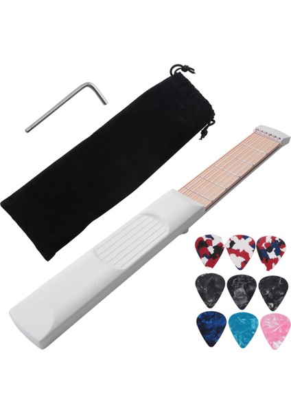 Cep Gitar Uygulama Boyun, Gitar Eğitmeni Yeni Başlayanlar Için 6 Fret Taşınabilir Gitar Akor Uygulama Aracı (Yurt Dışından)