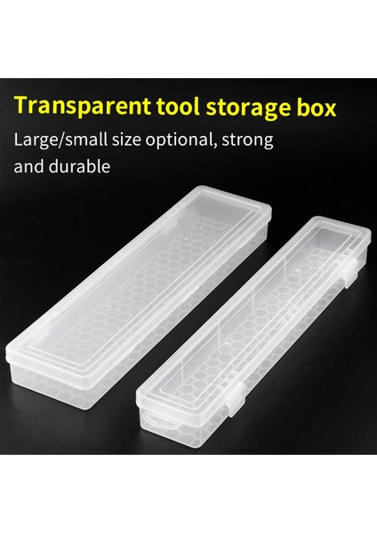 2 Adet Bitirme Kutusu Elektrikli Havya Saklama Kutusu Şeffaf Plastik Parçalar Kutusu Donanım Araçları Fırça Tebeşir (L + S) (Yurt Dışından) fiyatları
