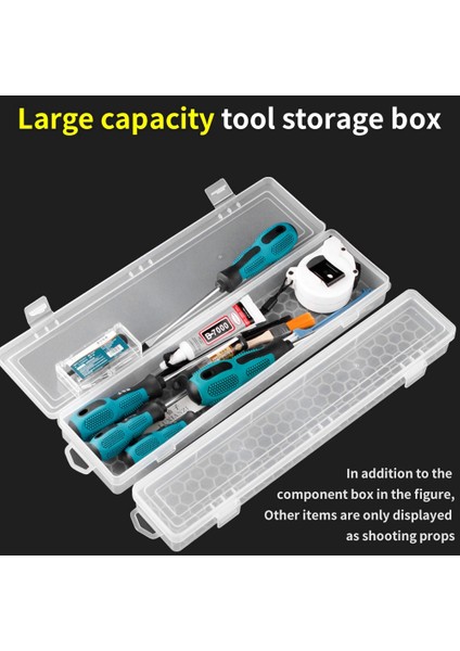 2 Adet Bitirme Kutusu Elektrikli Havya Saklama Kutusu Şeffaf Plastik Parçalar Kutusu Donanım Araçları Fırça Tebeşir (L + S) (Yurt Dışından) fırsatları