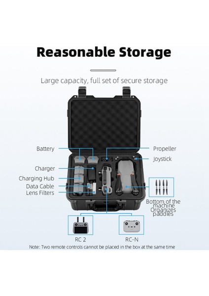 Air 3 Için Kılıf Taşınabilir El Tipi Patlamaya Dayanıklı Kutu Air 3 Kutusu Aksesuarları Saklama Kutusu (Yurt Dışından)