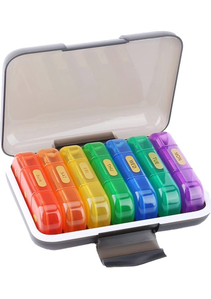 Haftalık Hap Organizatörü Günde 3 Kez 7 Sevimli Kutu Içerir, Am Pm Organizatörü Seyahat Temelleri (Yurt Dışından)