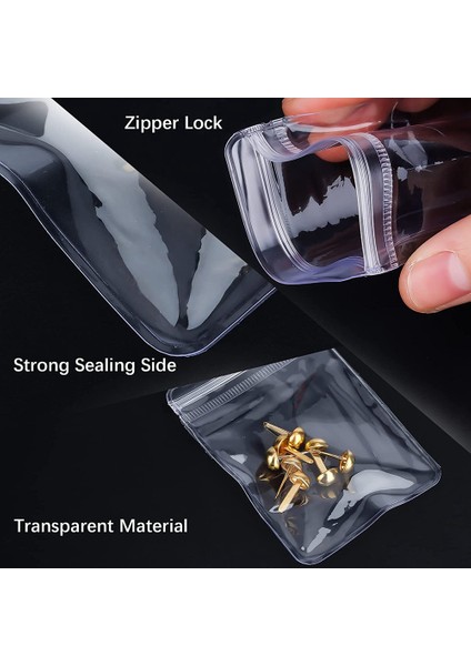 150 Adet 3 Boyutları Temizle Küpe Çanta, Su Geçirmez Çanta Takı Yüzükler Kolye Bilezik Için Kalınlaşmış Yeniden Kullanılabilir Depolama Kese (Yurt Dışından) fırsatları