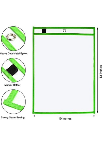 Kuru Silme Cepli Kolluklar, (10 Paket) A4 Kağıt Iş Bileti Tutucuları, Sınıf Çalışma Sayfaları Için Yeniden Kullanılabilir Kuru Silme Sayfaları (Yurt Dışından) fiyatları