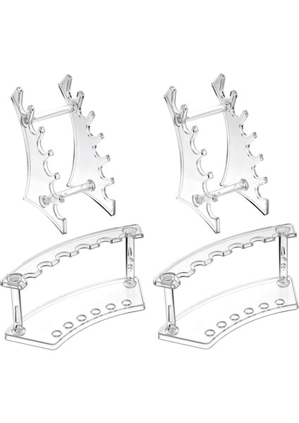 4 Adet Kalemlik Ekran Standı Kalem Plastik Standlar Şeffaf Kalem Rafı Organizatör Tırnak Fırçası Tutucu Makyaj Fırçası Için Standı (Yurt Dışından)