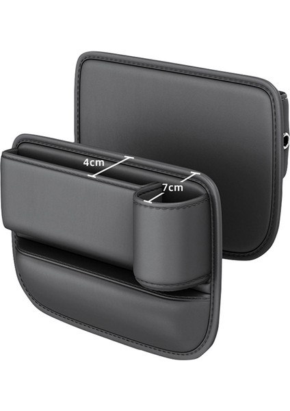 Araba Yarık Organizatör Depolama Klip Saklama Kutusu Şarj Organizatör Kupa Tutucu ile Sol Taraf + Kupa Tutucu ile Sağ Taraf (Yurt Dışından)