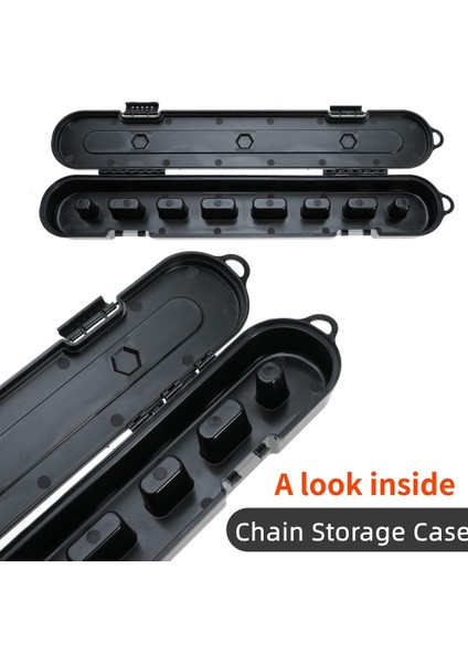Testere Zinciri Saklama Kutusu, 10 Inç 16 Inç 18 Inç 20 Inç Testere Için Testere Zinciri Organizatör Kutusu (Siyah) (Yurt Dışından) modelleri