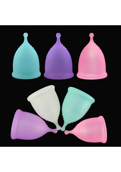 4 Adet/takım Regl Kupası Kadınsı Tıbbi Silikon Kap Yeniden Kullanılabilir Bayan Kupası L Şeffaf (Yurt Dışından) fiyatları