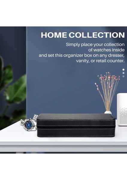 2 Adet 6 Yuvalı Saat Kutusu Taşınabilir Seyahat Fermuarlı Kasa Toplayıcı Depolama Takı Saklama Kutusu (Siyah) (Yurt Dışından) modelleri