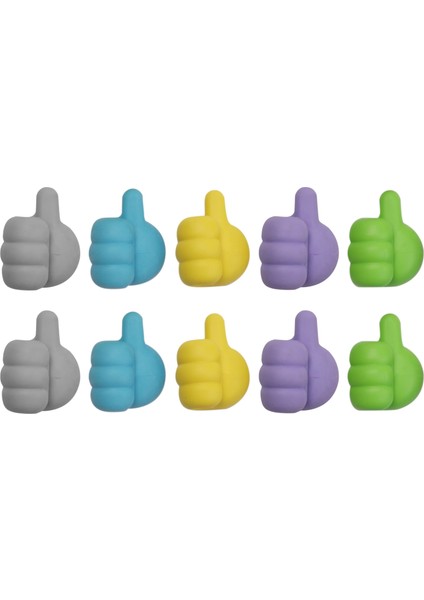 10 Adet Çok Fonksiyonlu Klip Tutucu Yapışkan Tel El Başparmak Şekli Depolama Tuşları Için Klip Tel (Çok Renkli) (Yurt Dışından) fiyatları