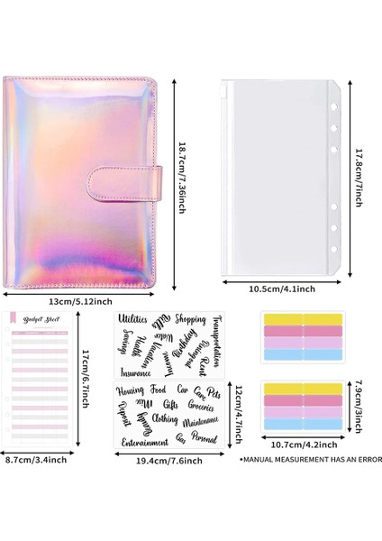 Bütçe Bağlayıcı Seti - Nakit Zarflı Bütçe Bağlayıcı, Bütçeleme Için Nakit Organizatör Bağlayıcı Nakit Zarflar A (Yurt Dışından) modelleri