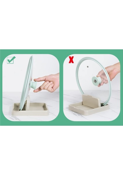 Tencere Kapak Tutuculu Kaşık Desteği, Mutfak Tezgahı Için Kaşık Tutucu, Yemek Yaparken Veya Yemek Yerken Temiz ve Damlamasız (Yurt Dışından) fiyatları