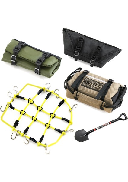 5 Adet Saklama Çantası Çatı Çantası Uyku Tulumu Bagaj Net Kürek Dekorasyon TRX4M Eksenel SCX24 1/18 1/24 Rc Paletli Araba, 4 (Yurt Dışından)