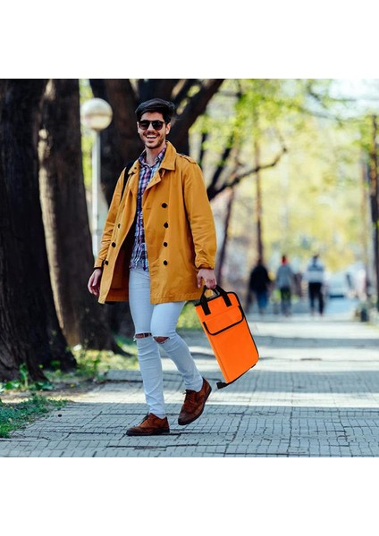 Davul Sopa Çantası, Düşme Önleyici Cepli 12 Çift Baget Saklama Kutusu, Kapasiteli Asılı Taşınabilir Sopa Çantası (Yurt Dışından) fırsatları