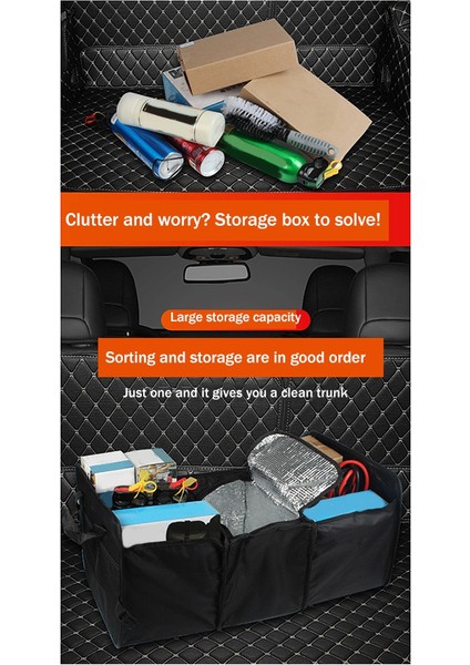 Araba Bagaj Depolama Çok Fonksiyonlu Katlanabilir Katlanır Örgü Yalıtım Saklama Kutusu Depolama Istifleme Toplama Kutusu Kırmızı (Yurt Dışından) fiyatları