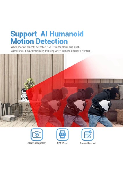 3mp Robot Ptz Wifi Ip Kamera Wifi Akıllı Ev Aı Insan Algılama Kablosuz Abd Plug ile Kapalı Video Gözetim Kameraları (Yurt Dışından)